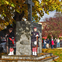 2963 Seaforth Cadets at the Cenotaph in Sechelt