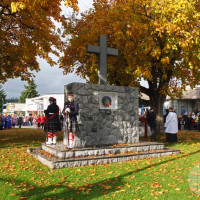 The Sechelt Cenotaph on Rememberance Day