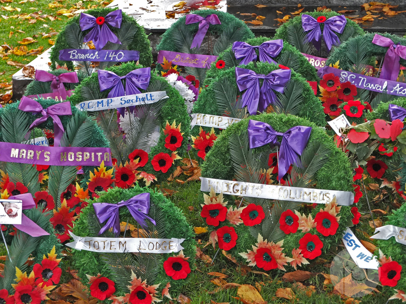 Ceremonial Wreaths at the Cenotaph